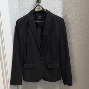Ann Taylor black polkadot Blazer and pants suit 14P new!!